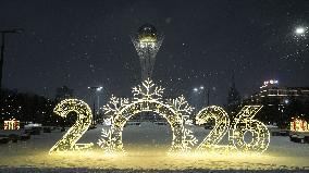 New Year Decorations in Astana - Kazakhstan