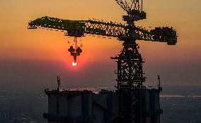 Zhangjinggao Yangtze River Bridge Construction