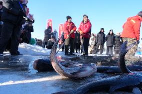 Nadam Fair Featuring Winter Fishing - China