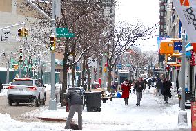 Winter Storm with Snow in New York