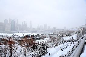 Winter Storm with Snow in New York