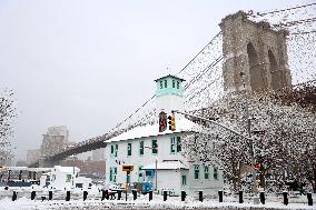 Winter Storm with Snow in New York