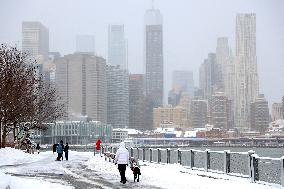 Winter Storm with Snow in New York