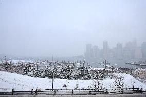 Winter Storm with Snow in New York