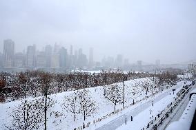 Winter Storm with Snow in New York