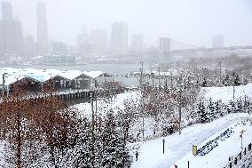 Winter Storm with Snow in New York