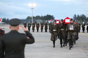 Farewell Ceremony For Libya's Top Military Chief Killed In Plane Crash -Turkey