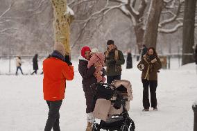 Snow-Covered Central Park - NYC