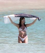 Heidi Klum, Tom Kaulitz and Bill Kaulitz in St Barths - France