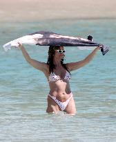 Heidi Klum, Tom Kaulitz and Bill Kaulitz in St Barths - France