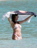 Heidi Klum, Tom Kaulitz and Bill Kaulitz in St Barths - France