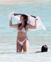 Heidi Klum, Tom Kaulitz and Bill Kaulitz in St Barths - France