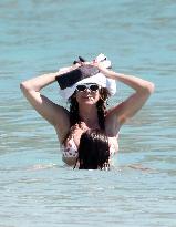 Heidi Klum, Tom Kaulitz and Bill Kaulitz in St Barths - France