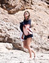 Heidi Klum, Tom Kaulitz and Bill Kaulitz in St Barths - France