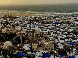 Gaza Seaport Storm Makeshift Tents