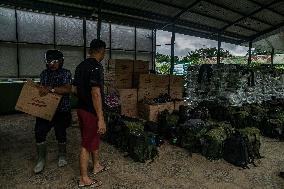 Military Aid Distribution After Tropical Cyclone in Aceh - Indonesia
