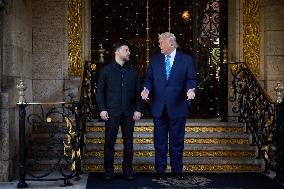 President Trump Meets with Ukrainian President Zelenskyy - Mar-a-Lago