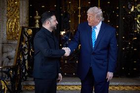 President Trump Meets with Ukrainian President Zelenskyy - Mar-a-Lago