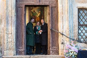 Funeral of Maria Sole Agnelli in Palidoro - Italy