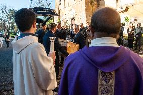Funeral of Maria Sole Agnelli in Palidoro - Italy