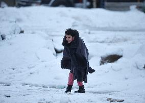 Rare Heavy Snowfall Blankets Erbil After 6 Years - Iraq