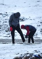 Rare Heavy Snowfall Blankets Erbil After 6 Years - Iraq