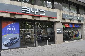 Illustration - Paris BYD Cars Showroom