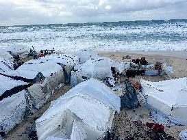 Tents Damaged By Storms - Khan Yunis