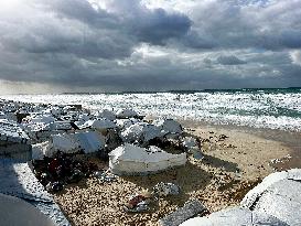 Tents Damaged By Storms - Khan Yunis