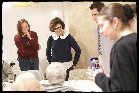 Exclusive - Rachida Dati At Jean Baptiste Carpeaux Retirement Home - Paris