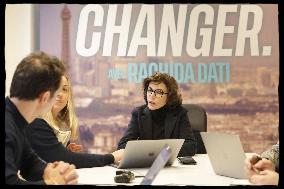 Exclusive - Rachida Dati At Campaign Headquarters - Paris