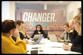 Exclusive - Rachida Dati At Campaign Headquarters - Paris