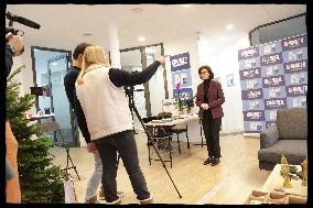 Exclusive - Rachida Dati At Campaign Headquarters - Paris