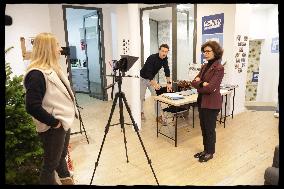 Exclusive - Rachida Dati At Campaign Headquarters - Paris