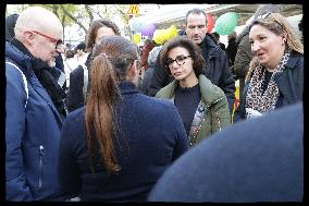 Exclusive - Rachida Dati At Montmartre Visit - Paris