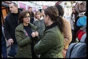 Exclusive - Rachida Dati At Montmartre Visit - Paris