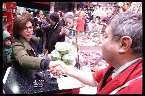 Exclusive - Rachida Dati At Montmartre Visit - Paris