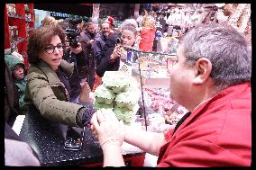 Exclusive - Rachida Dati At Montmartre Visit - Paris