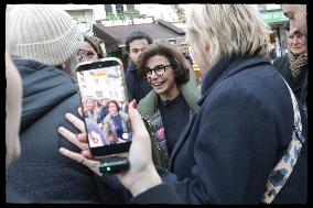 Exclusive - Rachida Dati At Montmartre Visit - Paris