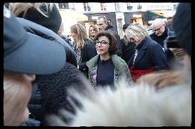 Exclusive - Rachida Dati At Montmartre Visit - Paris