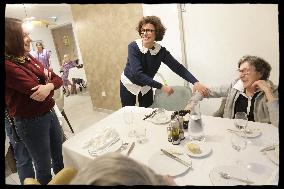 Exclusive - Rachida Dati At Jean Baptiste Carpeaux Retirement Home - Paris