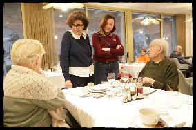 Exclusive - Rachida Dati At Jean Baptiste Carpeaux Retirement Home - Paris