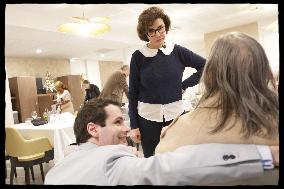 Exclusive - Rachida Dati At Jean Baptiste Carpeaux Retirement Home - Paris