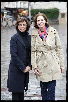 Exclusive - Rachida Dati At Monge Market Visit - Paris