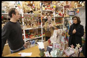 Exclusive - Rachida Dati At Monge Market Visit - Paris