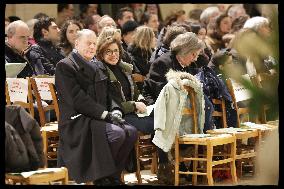 Exclusive - Rachida Dati At Christmas Family Mass - Paris