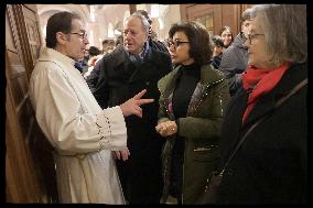 Exclusive - Rachida Dati At Christmas Family Mass - Paris