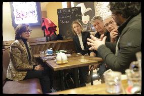 Exclusive - Rachida Dati At Avenue General Leclerc Visit - Paris