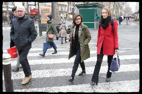 Exclusive - Rachida Dati At Avenue General Leclerc Visit - Paris