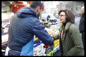 Exclusive - Rachida Dati At Avenue General Leclerc Visit - Paris
